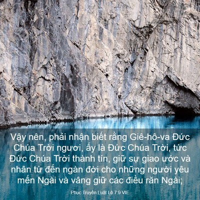 Picture 03 - Phục Truyền Luật Lệ 7:9 VIE - Vậy nên, phải nhận biết rằng - Bible Verse Picture
