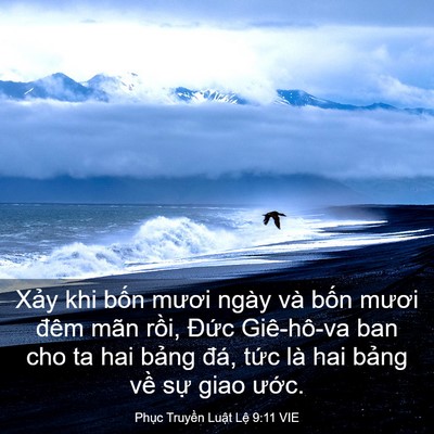 Picture 03 - Phục Truyền Luật Lệ 9:11 VIE - Xảy khi bốn mươi ngày và bốn mươi - Bible Verse Picture