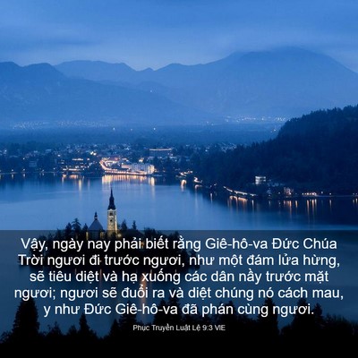 Picture 03 - Phục Truyền Luật Lệ 9:3 VIE - Vậy, ngày nay phải biết rằng Giê-hô-va - Bible Verse Picture