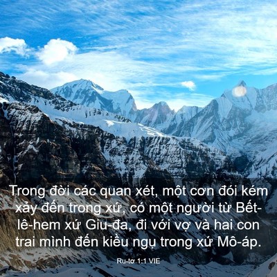 Picture 03 - Ru-tơ 1:1 VIE - Trong đời các quan xét, một cơn đói - Bible Verse Picture