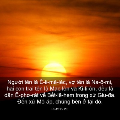 Picture 03 - Ru-tơ 1:2 VIE - Người tên là Ê-li-mê-léc, vợ tên là - Bible Verse Picture