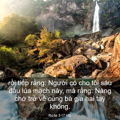Picture 03 - Ru-tơ 3:17 VIE - rồi tiếp rằng: Người có cho tôi sáu - Bible Verse Picture