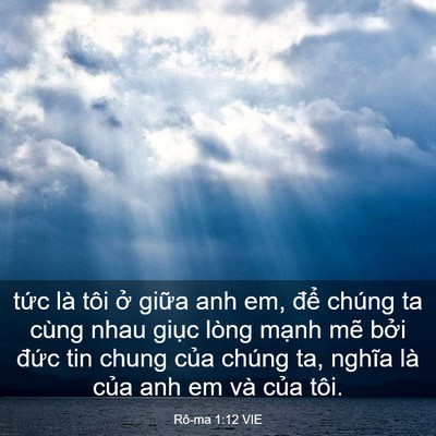 Picture 03 - Rô-ma 1:12 VIE - tức là tôi ở giữa anh em, để chúng ta - Bible Verse Picture
