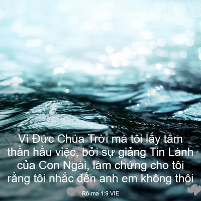 Picture 03 - Rô-ma 1:9 VIE - Vì Đức Chúa Trời mà tôi lấy tâm - Bible Verse Picture