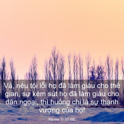 Picture 03 - Rô-ma 11:12 VIE - Vả, nếu tội lỗi họ đã làm giàu cho - Bible Verse Picture