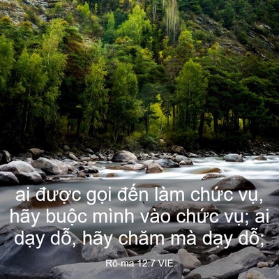 Picture 03 - Rô-ma 12:7 VIE - ai được gọi đến làm chức vụ, hãy - Bible Verse Picture
