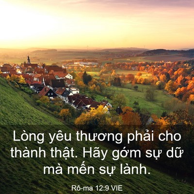 Picture 03 - Rô-ma 12:9 VIE - Lòng yêu thương phải cho thành thật. - Bible Verse Picture