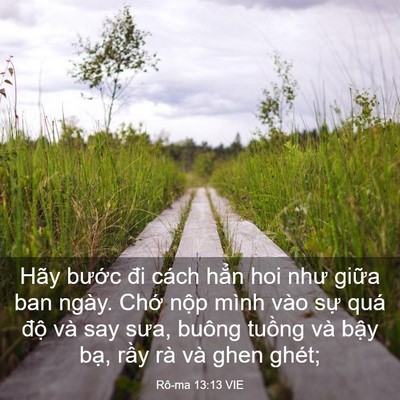 Picture 03 - Rô-ma 13:13 VIE - Hãy bước đi cách hẳn hoi như giữa ban - Bible Verse Picture