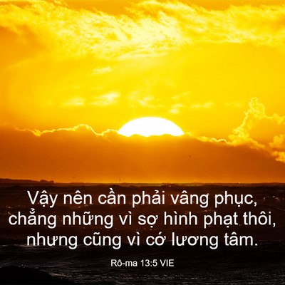 Picture 03 - Rô-ma 13:5 VIE - Vậy nên cần phải vâng phục, chẳng - Bible Verse Picture
