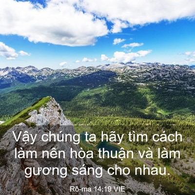 Picture 03 - Rô-ma 14:19 VIE - Vậy chúng ta hãy tìm cách làm nên hòa - Bible Verse Picture