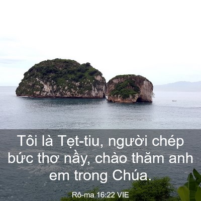 Picture 03 - Rô-ma 16:22 VIE - Tôi là Tẹt-tiu, người chép bức thơ - Bible Verse Picture