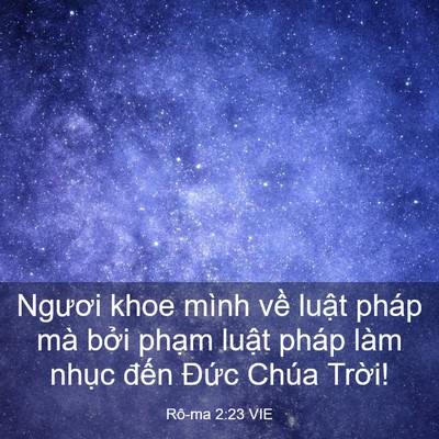 Picture 03 - Rô-ma 2:23 VIE - Ngươi khoe mình về luật pháp mà bởi - Bible Verse Picture