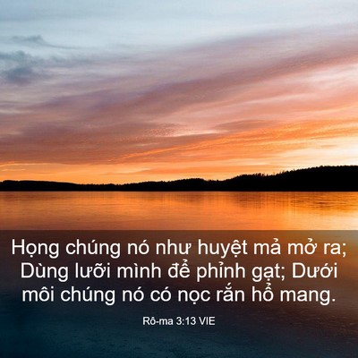 Picture 03 - Rô-ma 3:13 VIE - Họng chúng nó như huyệt mả mở ra; - Bible Verse Picture