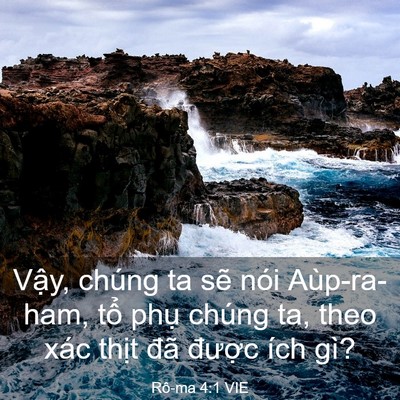 Picture 03 - Rô-ma 4:1 VIE - Vậy, chúng ta sẽ nói Aùp-ra-ham, tổ - Bible Verse Picture