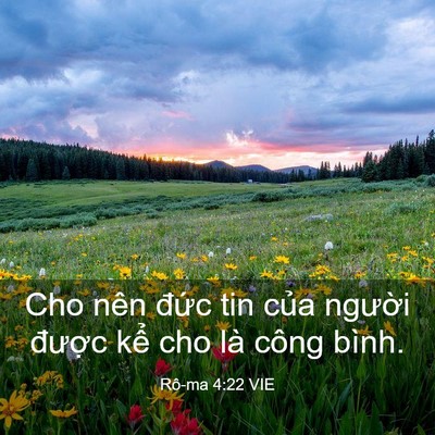 Picture 03 - Rô-ma 4:22 VIE - Cho nên đức tin của người được kể - Bible Verse Picture