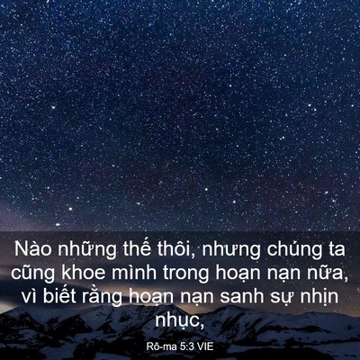 Picture 03 - Rô-ma 5:3 VIE - Nào những thế thôi, nhưng chúng ta cũng - Bible Verse Picture