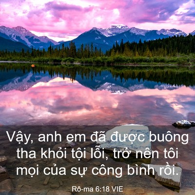Picture 03 - Rô-ma 6:18 VIE - Vậy, anh em đã được buông tha khỏi - Bible Verse Picture