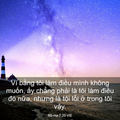 Picture 03 - Rô-ma 7:20 VIE - Ví bằng tôi làm điều mình không muốn, - Bible Verse Picture