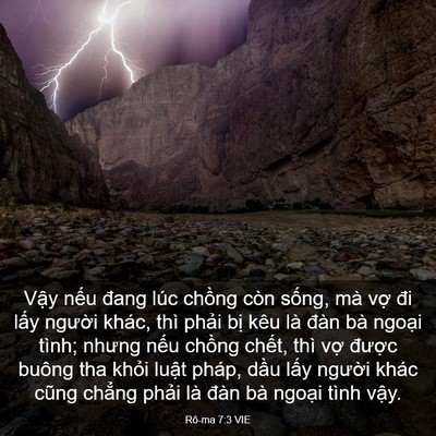 Picture 03 - Rô-ma 7:3 VIE - Vậy nếu đang lúc chồng còn sống, mà - Bible Verse Picture