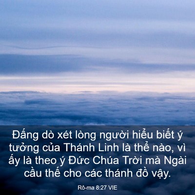 Picture 03 - Rô-ma 8:27 VIE - Đấng dò xét lòng người hiểu biết ý - Bible Verse Picture