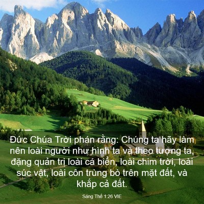 Picture 03 - Sáng Thế 1:26 VIE - Đức Chúa Trời phán rằng: Chúng ta hãy - Bible Verse Picture