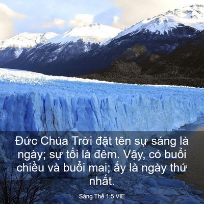 Picture 03 - Sáng Thế 1:5 VIE - Đức Chúa Trời đặt tên sự sáng là - Bible Verse Picture
