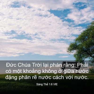 Picture 03 - Sáng Thế 1:6 VIE - Đức Chúa Trời lại phán rằng: Phải - Bible Verse Picture