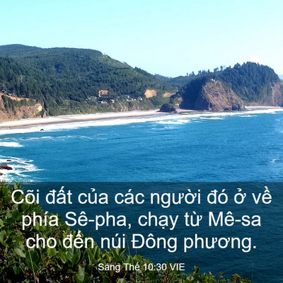 Picture 03 - Sáng Thế 10:30 VIE - Cõi đất của các người đó ở về - Bible Verse Picture