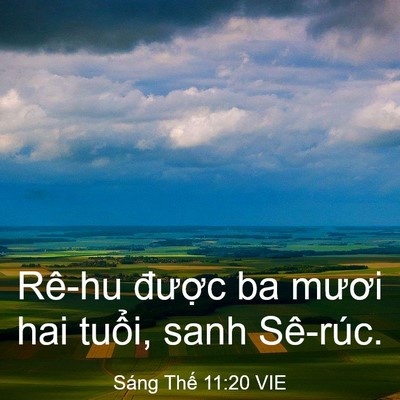 Picture 03 - Sáng Thế 11:20 VIE - Rê-hu được ba mươi hai tuổi, sanh - Bible Verse Picture