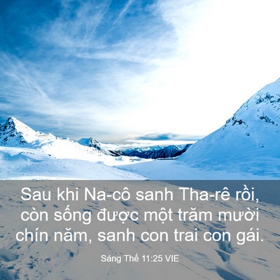 Picture 03 - Sáng Thế 11:25 VIE - Sau khi Na-cô sanh Tha-rê rồi, còn sống - Bible Verse Picture