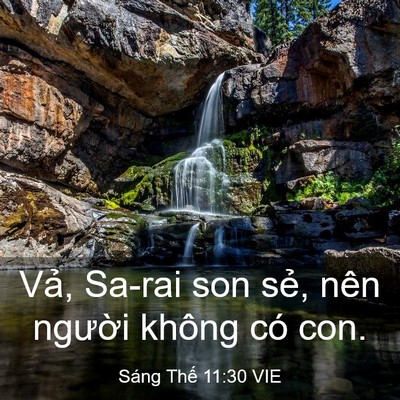 Picture 03 - Sáng Thế 11:30 VIE - Vả, Sa-rai son sẻ, nên người không có - Bible Verse Picture