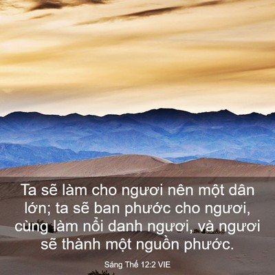 Picture 03 - Sáng Thế 12:2 VIE - Ta sẽ làm cho ngươi nên một dân lớn; - Bible Verse Picture