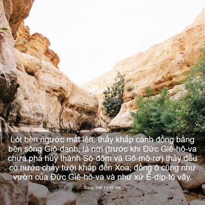 Picture 03 - Sáng Thế 13:10 VIE - Lót bèn ngước mắt lên, thấy khắp - Bible Verse Picture