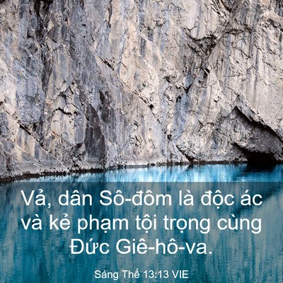 Picture 03 - Sáng Thế 13:13 VIE - Vả, dân Sô-đôm là độc ác và kẻ - Bible Verse Picture