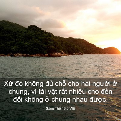 Picture 03 - Sáng Thế 13:6 VIE - Xứ đó không đủ chỗ cho hai người ở - Bible Verse Picture