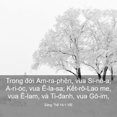 Picture 03 - Sáng Thế 14:1 VIE - Trong đời Am-ra-phên, vua Si-nê-a; A-ri-óc, - Bible Verse Picture