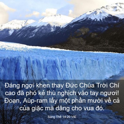 Picture 03 - Sáng Thế 14:20 VIE - Đáng ngợi khen thay Đức Chúa Trời Chí - Bible Verse Picture