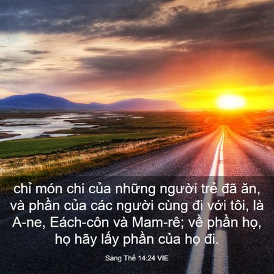 Picture 03 - Sáng Thế 14:24 VIE - chỉ món chi của những người trẻ đã - Bible Verse Picture