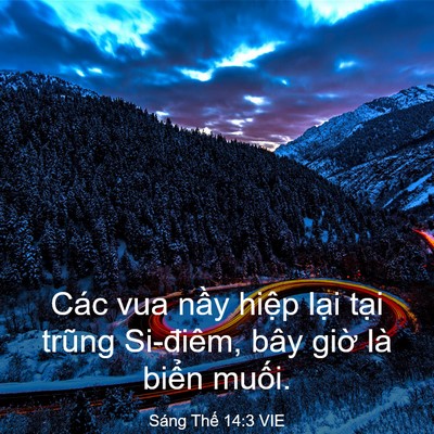 Picture 03 - Sáng Thế 14:3 VIE - Các vua nầy hiệp lại tại trũng - Bible Verse Picture
