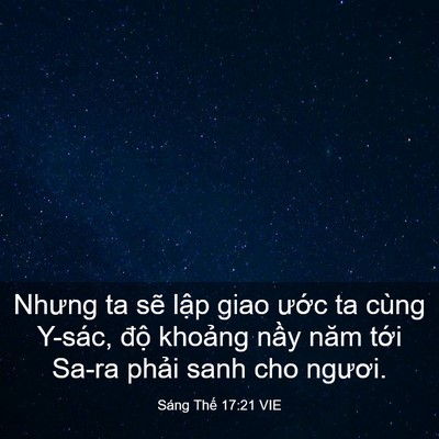 Picture 03 - Sáng Thế 17:21 VIE - Nhưng ta sẽ lập giao ước ta cùng Y-sác, - Bible Verse Picture
