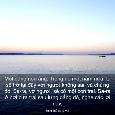 Picture 03 - Sáng Thế 18:10 VIE - Một đấng nói rằng: Trong độ một năm - Bible Verse Picture