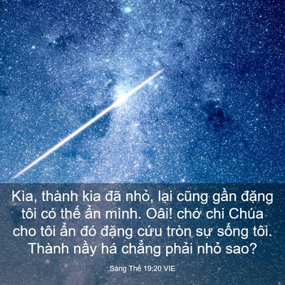 Picture 03 - Sáng Thế 19:20 VIE - Kìa, thành kia đã nhỏ, lại cũng gần - Bible Verse Picture