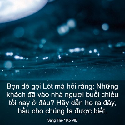 Picture 03 - Sáng Thế 19:5 VIE - Bọn đó gọi Lót mà hỏi rằng: Những - Bible Verse Picture