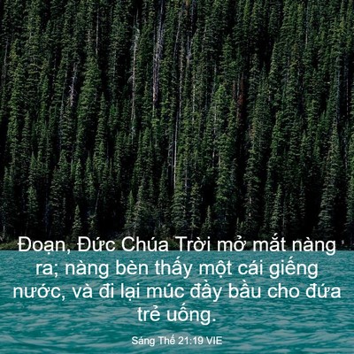 Picture 03 - Sáng Thế 21:19 VIE - Đoạn, Đức Chúa Trời mở mắt nàng ra; - Bible Verse Picture
