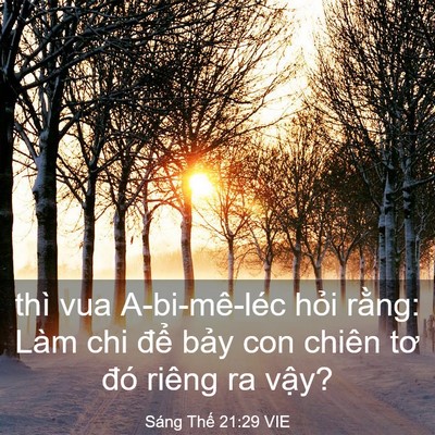 Picture 03 - Sáng Thế 21:29 VIE - thì vua A-bi-mê-léc hỏi rằng: Làm chi - Bible Verse Picture