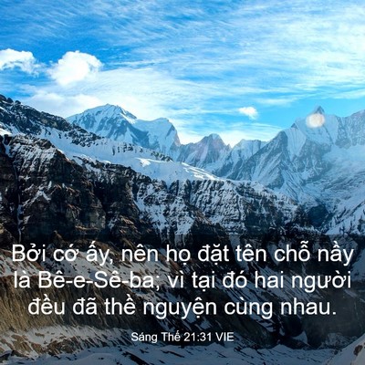Picture 03 - Sáng Thế 21:31 VIE - Bởi cớ ấy, nên họ đặt tên chỗ - Bible Verse Picture