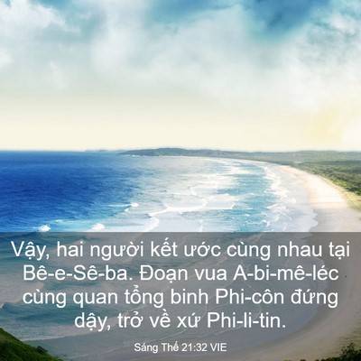 Picture 03 - Sáng Thế 21:32 VIE - Vậy, hai người kết ước cùng nhau tại - Bible Verse Picture