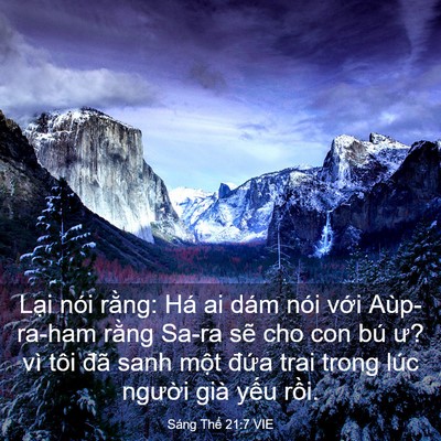Picture 03 - Sáng Thế 21:7 VIE - Lại nói rằng: Há ai dám nói với - Bible Verse Picture