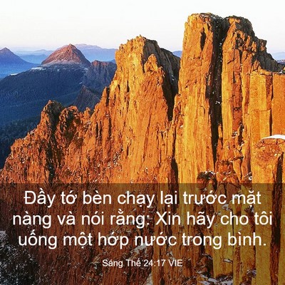 Picture 03 - Sáng Thế 24:17 VIE - Đầy tớ bèn chạy lại trước mặt - Bible Verse Picture