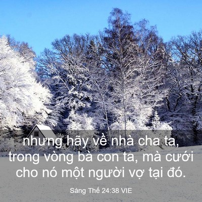 Picture 03 - Sáng Thế 24:38 VIE - nhưng hãy về nhà cha ta, trong vòng bà con - Bible Verse Picture